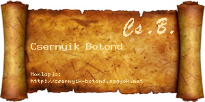Csernyik Botond névjegykártya